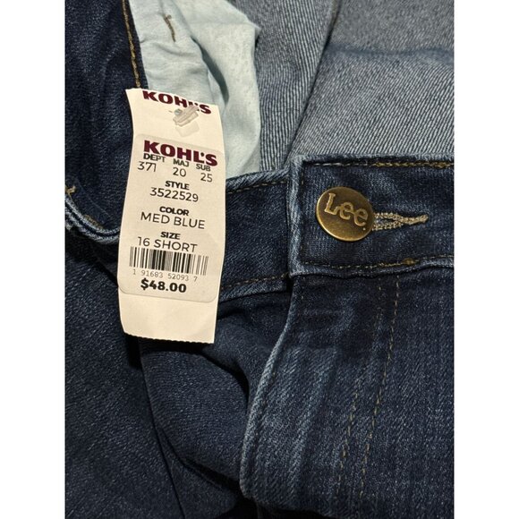 NEW Lee Size 16 Short Womens High-Rise Stretch Bootcut Jeans Blue Denim - Picture 11 of 12